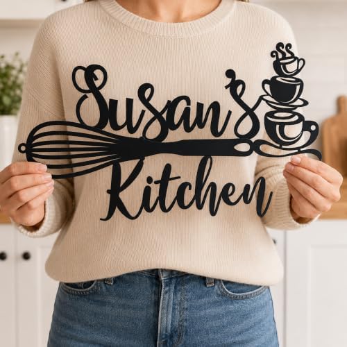 Custom Kitchen Name Sign, Personalized Kitchen Metal Sign, Kitchen Art Wall Decor, Kitchen Signs Wall Decor, Metal Wall Art, Kitchen Decor, Mothers Day Gift, Mom's Kitchen, Gift for Grandma - Image 2