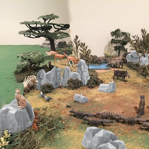 Warmtree 10Pcs Fake Rock+10 Pcs Simulation Miniature Rockery - Image 2