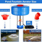 Solar Pond Fountain Aerator 0.5HP 24V Stainless Steel DC Floating water Pump with 20ft Cord wire suitable for Lake Fountain/V-Shape Display/Pond Cascade Pump/Pond Jet System - Image 2