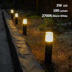 GOODSMANN 12V Low Voltage LED Bollard Path Lights Warm White 2W 100 Lumen - Image 2