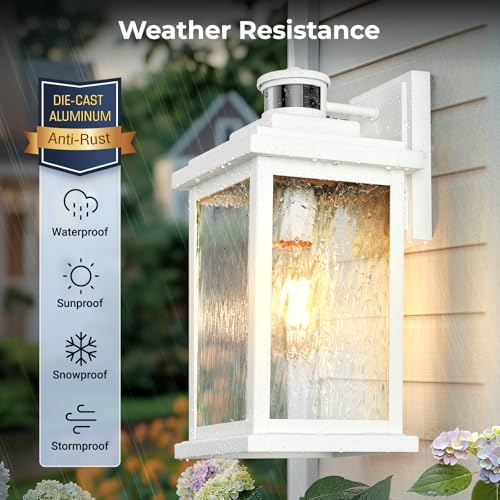 VIANIS Large Adjustable Sensitivity Motion Sensor Exterior Porch Lights - Image 7