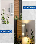 TENGXIN Outdoor Wall Lights,Exterior Wall Light Fixture with Stainless Steel Cylinder,Waterproof. - Image 3