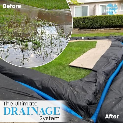 Super Geotextile 4, 6, 8 oz Non Woven Fabric for Landscaping, French Drains, Underlayment, Erosion Control, Construction Projects - 6 oz (6X100) - Image 4