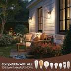 WIHTU Outdoor Front Porch Light Wall Mount, Exterior Lighting Fixtures - Image 2