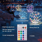 LuckSky 4 Pack Inflatable Solar Floating Pool Lights, RGBW 14.5" Waterproof LED Balls with Remote, 16 Colors, 4 Modes, Timer, Dimmable, Auto On/Off – Best Pool Gift & Outdoor Decoration for Summer - Image 2