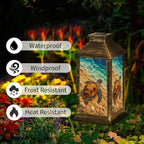 Solar Lantern Colorful Mosaic Sea Turtle Outdoor Waterproof Garden Hanging Lantern Solar Powered Lighting Outside Solar Light for Patio Yard Camping, Gifts for Women Mom - Image 3