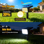 Solar Spot Lights Outdoor Waterproof, 4 Pack, 118 LED Cool White - Image 4