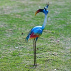 DREAMSOUL Metal Bird Garden Statues 30" Funny Patio Lawn Decor - Image 6