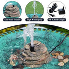 Bird Bath Water Fountain Resin Rock Fountain with 9.8ft Cord Length Water Pump Rock Waterfall for Hummingbird Birdbath Outdoor Decor for Garden Lawn Fish Tank and Aquariums (Brown) - Image 3