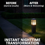Low Voltage Bollard Path Lights Black 2 Pack - Image 6