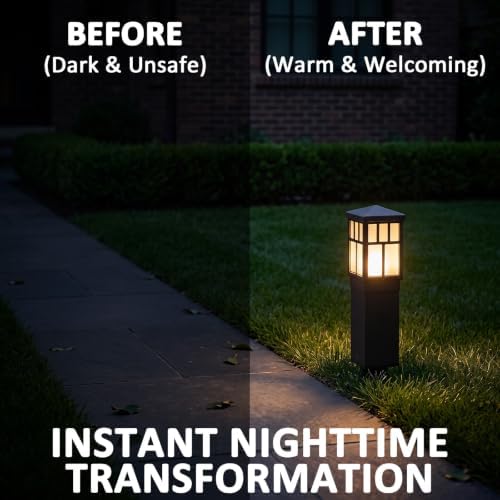 Low Voltage Bollard Path Lights Black 2 Pack - Image 6
