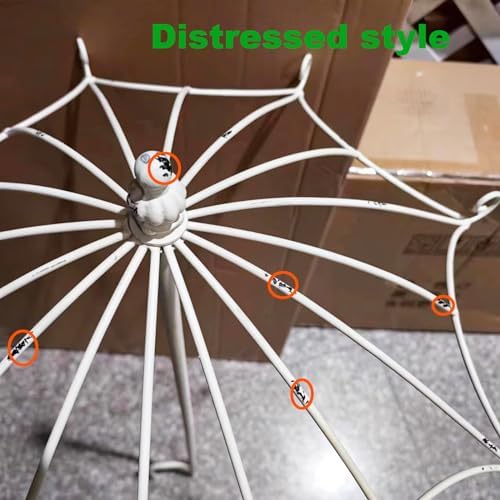 Vintage Garden Trellis, Umbrella Shape, Antique Craftsmanship, Heavy Duty Rustproof Iron Plant Trellis For Potted Plant Support Metal Climbing Rose Trellis Vine Vegetable Cucumber ( Color : Antique Wh - Image 3