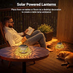 Solar Lanterns Outdoor Waterproof, 4 Pack Flower Petal Solar Garden Lights with 2 Lighting Colors, Vintage Metal Outdoor Patio Garden Decor - Unique Gifts for Women Mom Sisters Birthday - Image 4