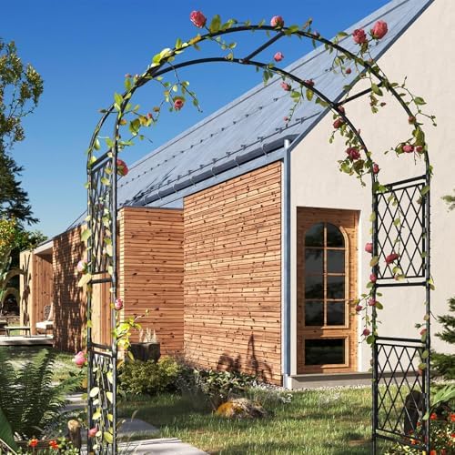 Garvee 7.2 x 4 ft Metal Garden Arch Trellis for Climbing Plants - Image 6