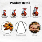 Floral Fox Acrylic Suncatcher - Image 2