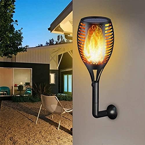 2 Pack Solar Light Outdoor (Super Larger Size) 96led Solar torches for outside,Ultra-Bright Solars Light with Flickering Flame,Auto Lighting Dusk to Dawn Landscape Patio Lights for Garden Decor - Image 2