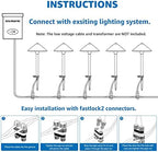 SUNVIE 4-Pack 7" Low Voltage Path Lights Black Aluminum, Conical Hat Design - Image 6