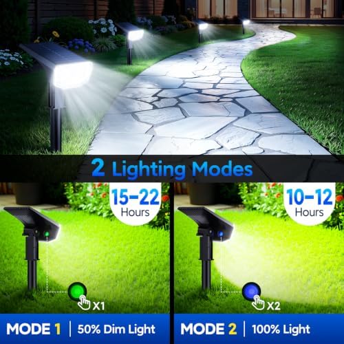 Solar Spot Lights Outdoor Waterproof IP65, 100 LED Solar Lights Outdoor - Image 6