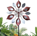 GUAGUA 74 Inch Metal Wind Spinner, Willow Leaf Kinetic Yard Decor,Red by GUAGUA