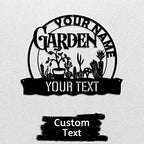 MeMate Personalized Metal Garden Signs Decorations, Custom Name Plaques for Men Women Mom Dad Potting Shed She Shed - Image 2