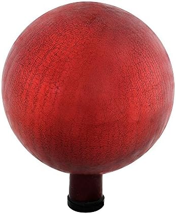 Achla Designs 10-Inch Crackle Gazing Globe Ball, Red by ACHLADesignsHomeGarden