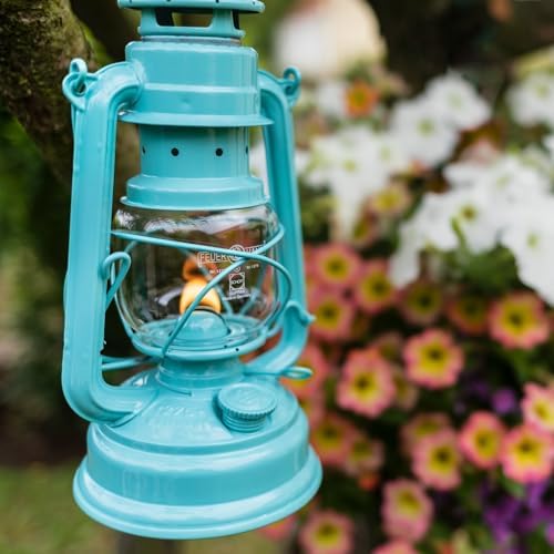 Feuerhand Outdoor Kerosene Fuel Lantern, German Made Weather Resistant Baby Special 276 Galvanized Hurricane Lamp for Camping or Patio, 10 Inches, Pastel Green - Image 6