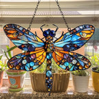 Tiffany Effect Dragonfly Acrylic Suncatcher - Image 4