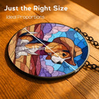 Stained Glass Window Hanging， Beagle Dog in Cowboy Hat Sun 11.8in Catchers Indoor Window， Core Decor Inside and Outside The Cottage，Gifts for Women - Image 6