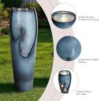 Naturefalls 38.7” H Modern Outdoor Fountain - 4-Tiered Outdoor Garden Fountains with Contemporary Design&LED Light for Garden, Patio, Deck, Porch, Backyard and Home Art Decor - Image 4