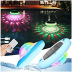 QOLNBY Solar Floating Pool Lights 2 Pack, USB Rechargeable Pool Lights by QOLNBY