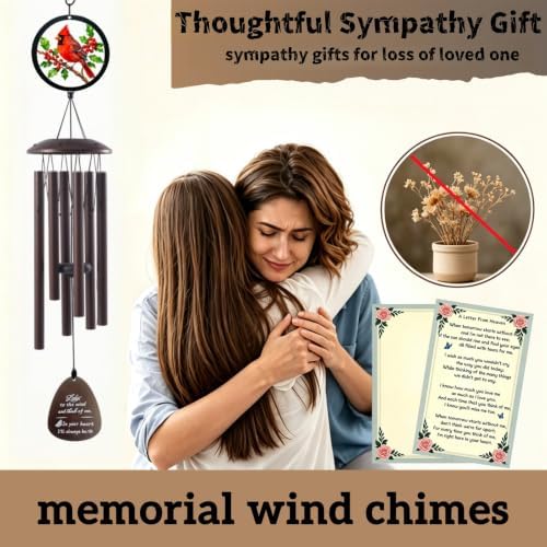 40''Memorial Wind Chimes for Loss of Loved One，Cardinal Wind Chimes - Image 2