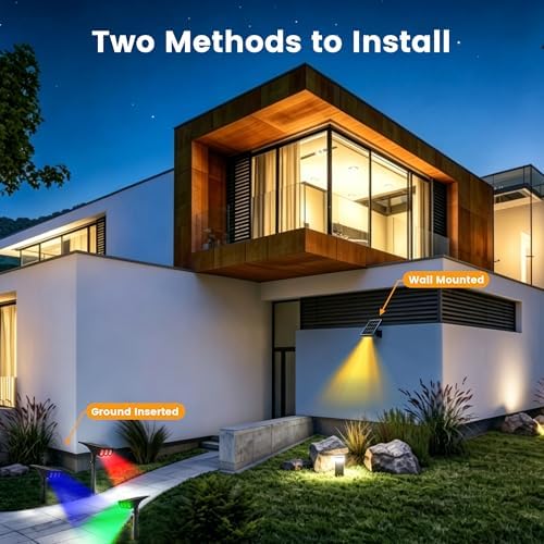 Solar Spot Lights Outdoor Waterproof IP65(4 Pack-RGB) - Image 4
