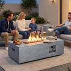 42'' Outdoor Propane Fire Pit Table Set w/Tank Cover Table - Image 6