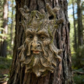 Tree Face Statue Outside Yard Outdoor Decoration, Fairy Tree Face Decor and Yard Decorations Clearance, Whimsical Wallmount Old Man Art with Moss, Fence Hanging Sculpture Orantments, 6.7" x x 9.8" by GardenWhisper