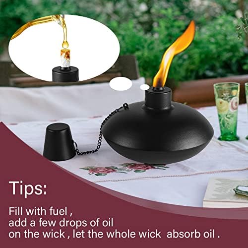 ZSZMFH 6 Pack Metal Table Top Torches,18 oz Citronella Torches for Outside - Image 5