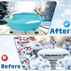 Heated Bird Baths for Outdoors,100W Winter Heated Birdbath,Blue - Image 5