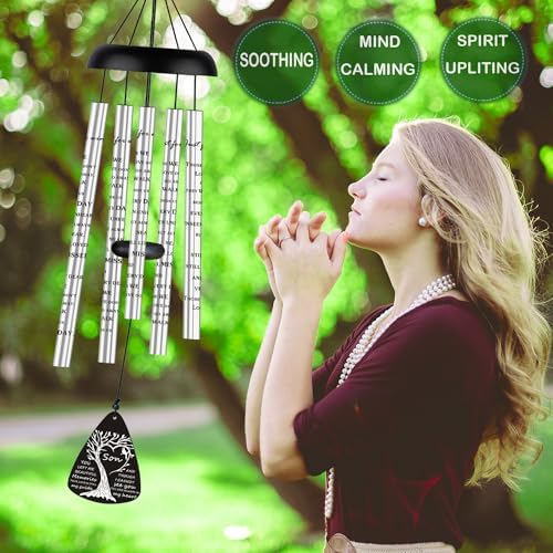 Sympathy Memorial Wind Chimes Bereavement Memorial Gifts for Loss of Son Sympathy Memorial Gifts for Loss of Loved One in Memory of Son - Image 2