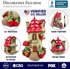 OrnamentallyYou Spring & Summer-Themed Garden Statues – Adorable Outdoor Decor for Lawn, Patio & Porch (Solar Powered Strawberry Fairy Home Garden Statue, 10" Unique Spring Decoration) - Image 2