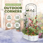 Idzo 71 in. Decorative Metal Trellis for Climbing Plants Outdoor, Heavy-Duty Steel Garden Trellis with Durable Powder Coating, Black - Image 6