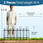 Thealyn Garden Fence 24" H x 24" W (5 Panels, Total 10 ft) - Image 5