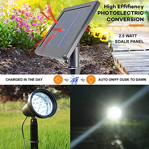 SUNLONG Solar Spot Lights Outdoor Waterproof for Flag Landscape 16.4Ft Wire - Image 2