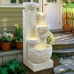 41.34" Outdoor Water Fountain LED Waterfall Water Feature for Garden Patio - Image 7