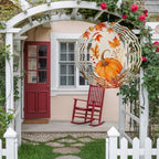 Fall Pumpkin Wind Spinner for Yard and Garden, Rustic Maple Leaf Autumn Thanksgiving Hanging Wind Spinner Outdoor 3D Kinetic Wind Sculpture Spinners Indoor Outdoor Patio Décor Ornaments Gift 10 Inch - Image 4