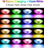 ZUCKEO 10W Christmas Spotlights Outdoor Spot Lights for Yard, LED RGB Color Changing Landscape Lighting Plug in, 120V Waterproof Remote Control Spotlight for House Garden Halloween Decoration(4Pack) - Image 3