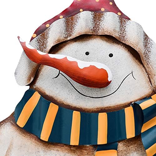 Christmas Snowman Garden Stake Rustic Metal Xmas Yard Sign for Lawn Pathway Patio Outdoor Christmas Decorations - Image 7