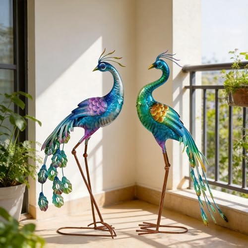 Metal Peacock Statue Garden Decor Yard Art Decoration Outdoor Sculpture - Image 5