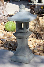 Garden Pagoda Concrete Japanese Stone Lantern,Oriental, Asian 3-piece Outdoor Garden Statue Sale 26" Tall Made in USA - Image 3