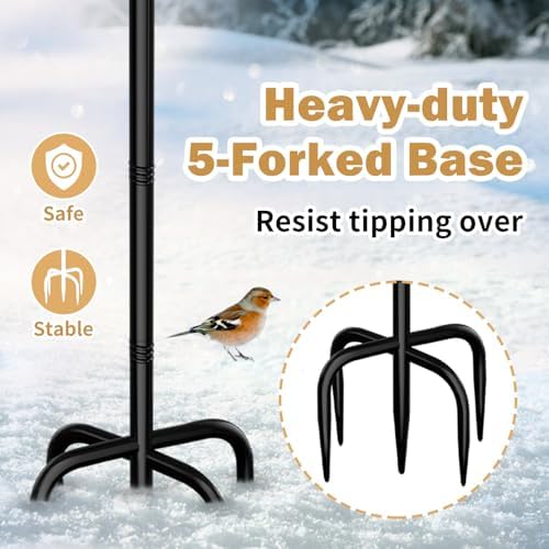 100W Heated Bird Bath for Outdoors, Heated Birdbath Water Heater, Khaki - Image 5