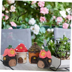 BESPORTBLE 4pcs Miniature Fairy Garden Accessories Set Micro Landscape Decor Flower and Leaf Figurines for Indoor Decoration - Image 5