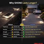 SHONELIGHTING 4x8 Solar Ground Lights, 3500K Paver Light, Warm White, 2Pack - Image 6